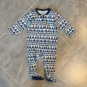 Gymboree Blue and White Patterned Footie